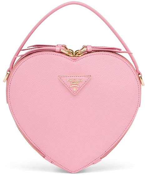 prada pink heart purse